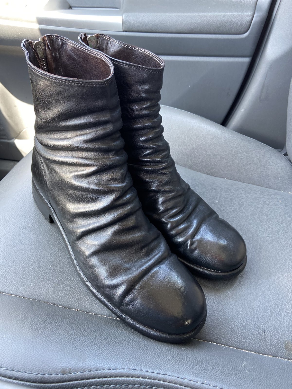 Leather boots
